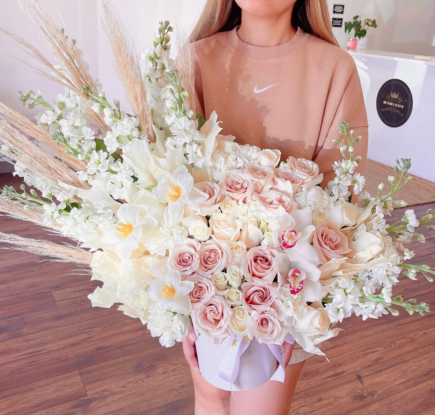 Dusty white blooms
