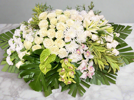 Emerald Casket Flowers