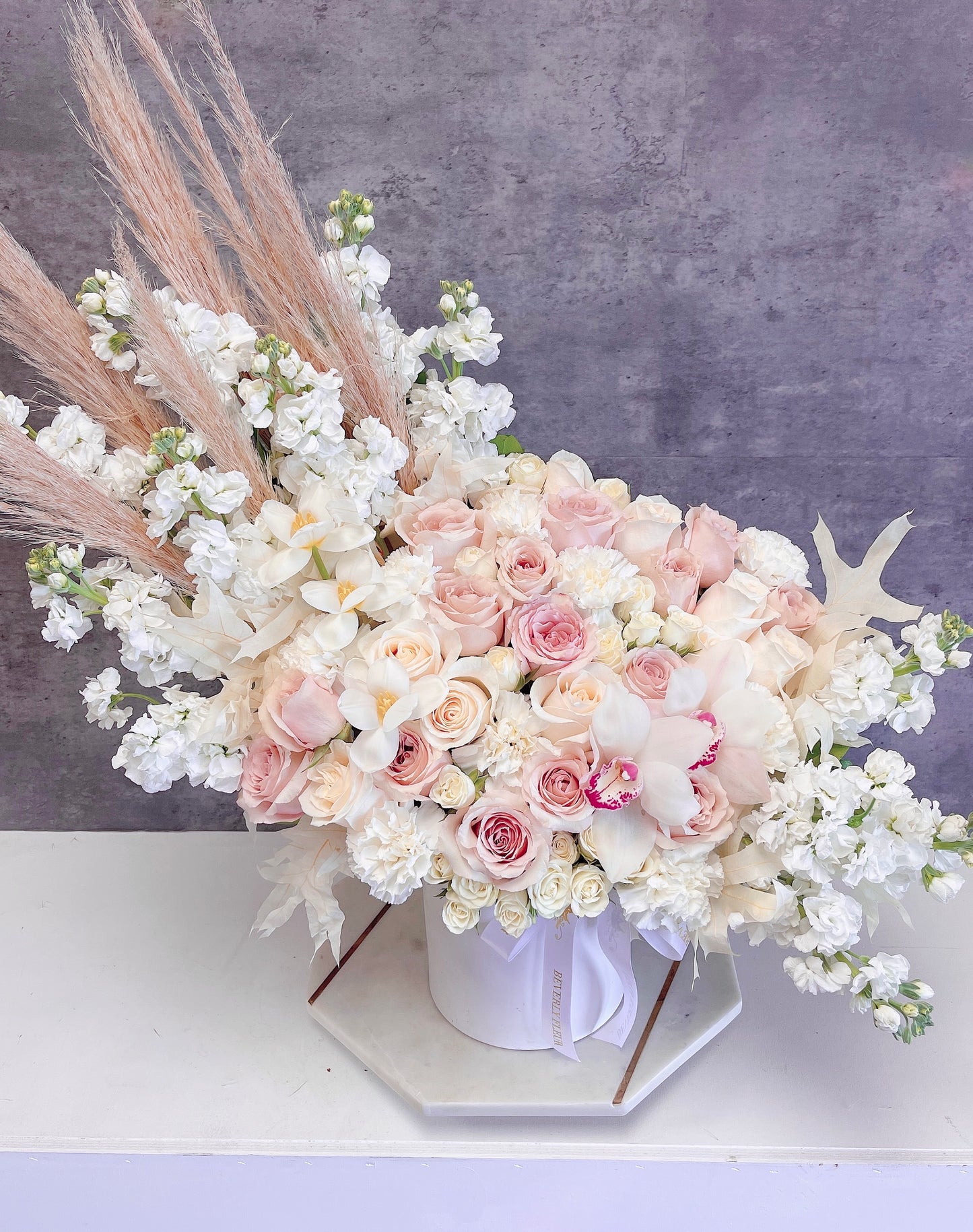 Dusty white blooms