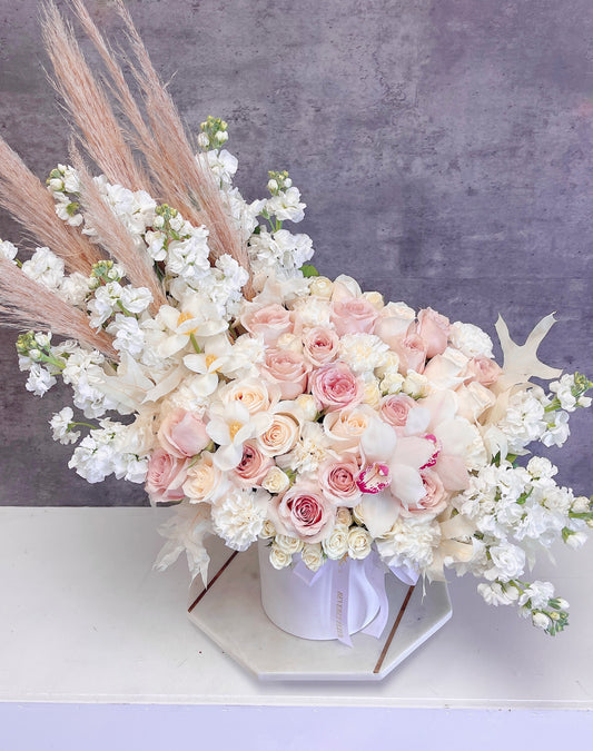 Dusty white blooms