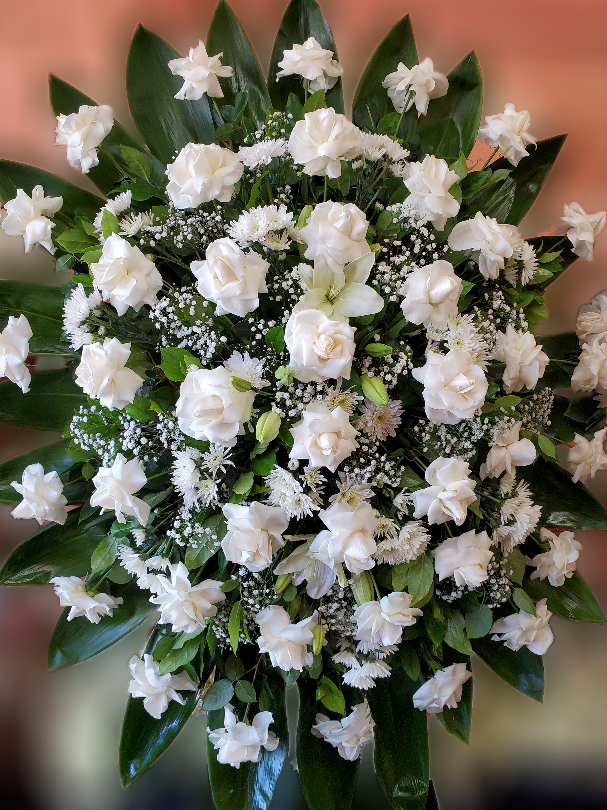 Funeral - Mix Flowers Standing Spray - OC Beverly Flowers