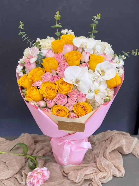 Mama’s Morning Glow- Flowers with Vase- Holiday