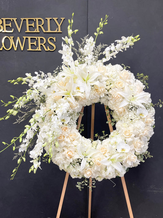 Graceful Farewell Round Wreath