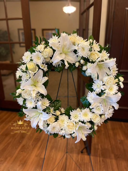 White Serenity -  Flower Wreath