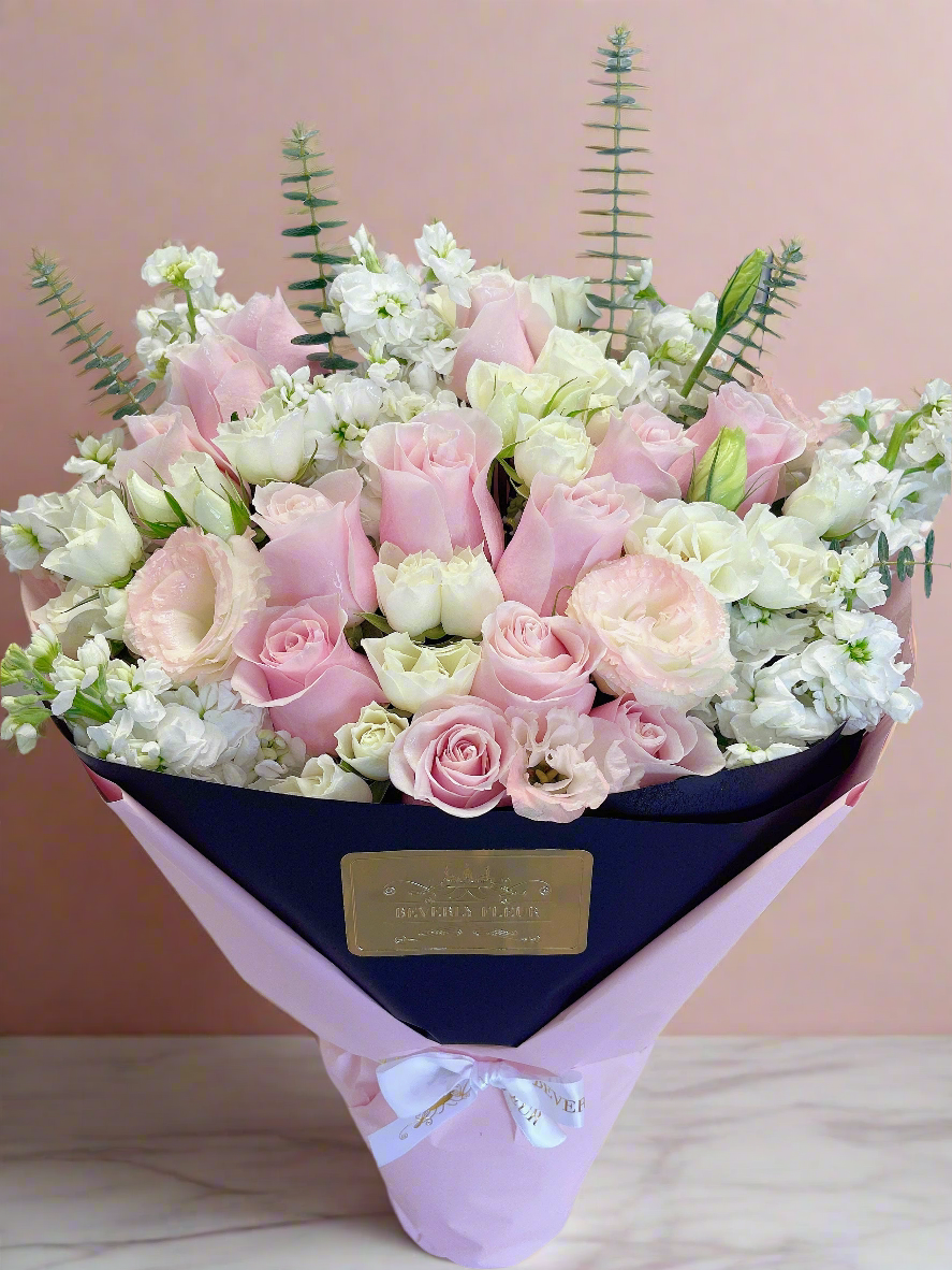 Classic Pink-Flowers with Vase - Holiday