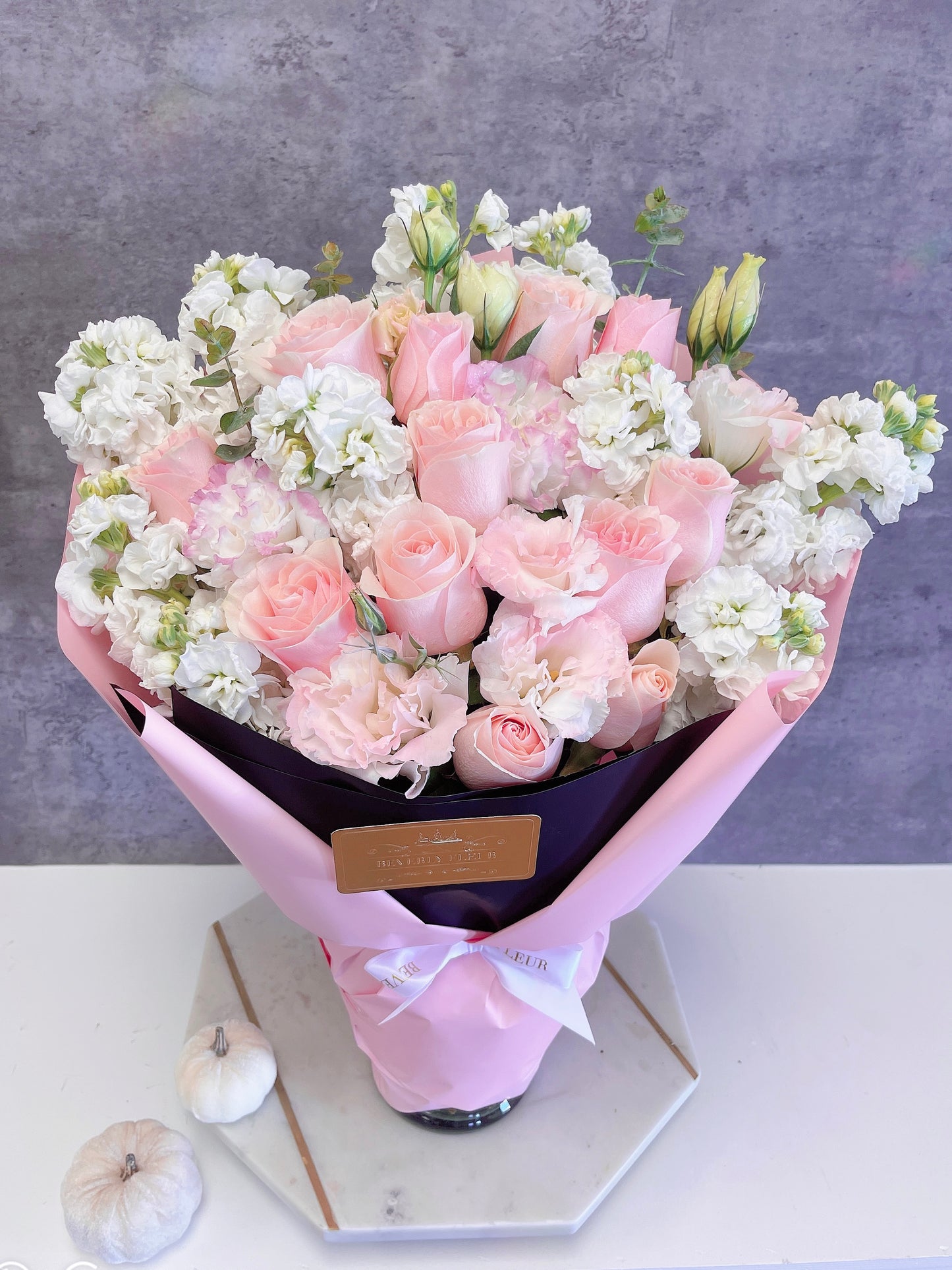 Classic Pink-Flowers with Vase